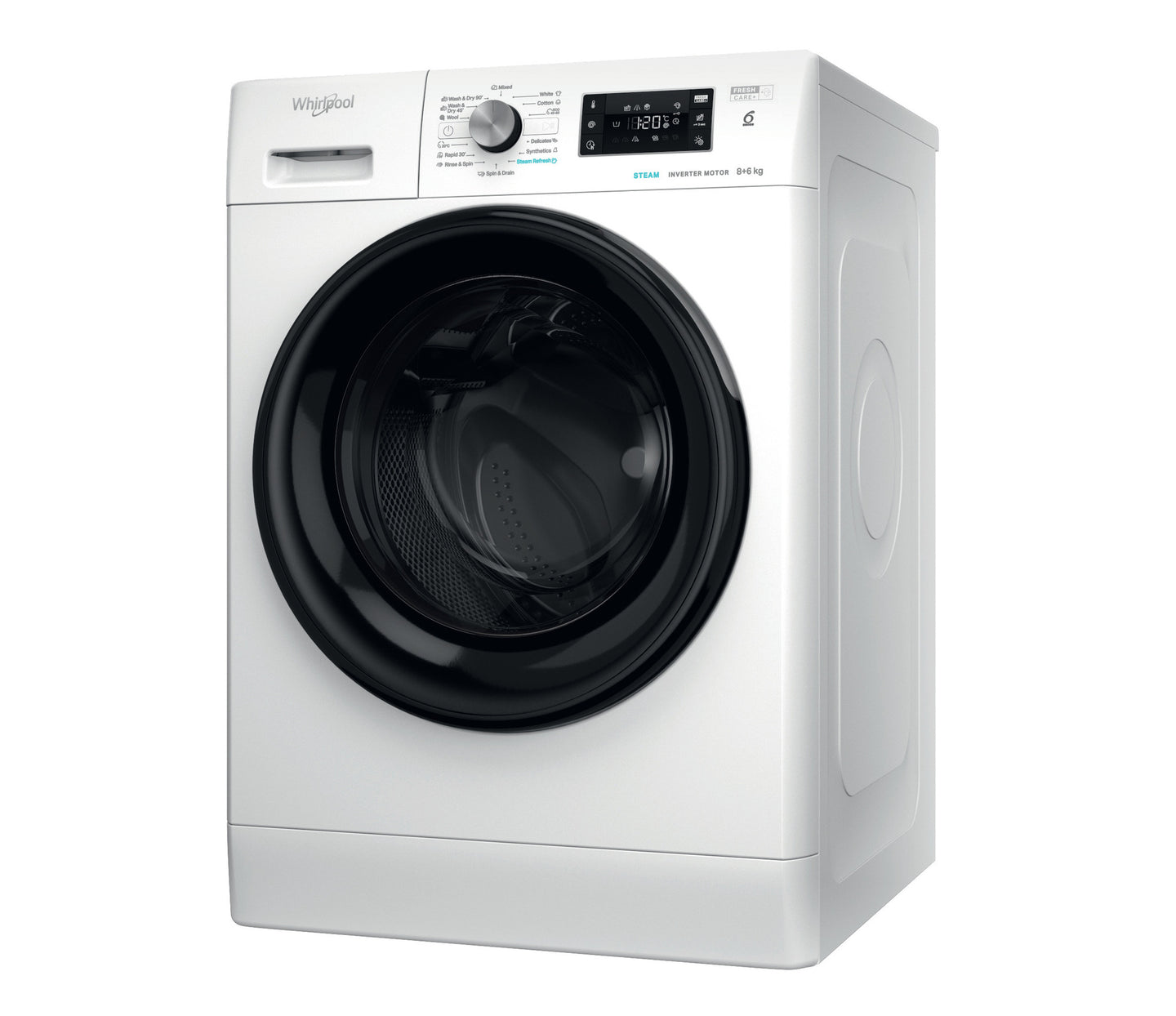 Whirlpool FFWDB 864349 BV EE Was-droogcombinatie Vrijstaand Voorbelading Wit D