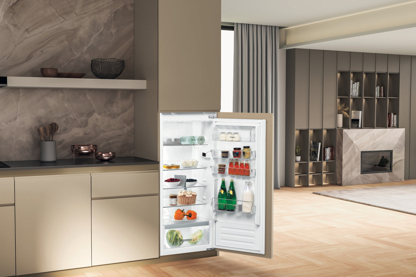Whirlpool geïntegreerde koelkast: kleur rvs - ARG 8512