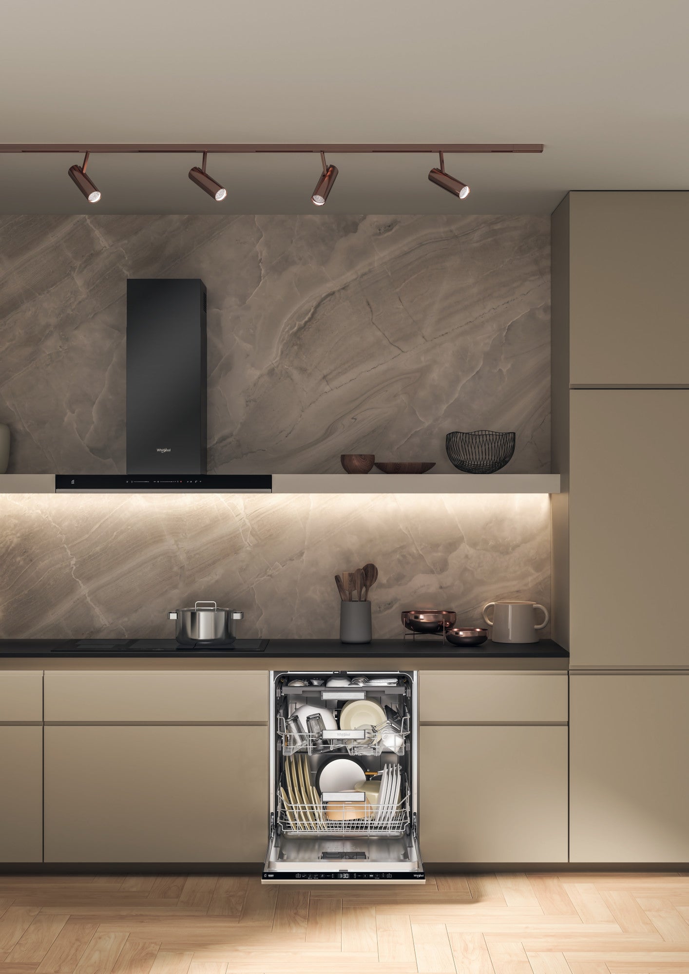 Whirlpool MaxiSpace W7I HT58 T Volledig ingebouwd 15 couverts B