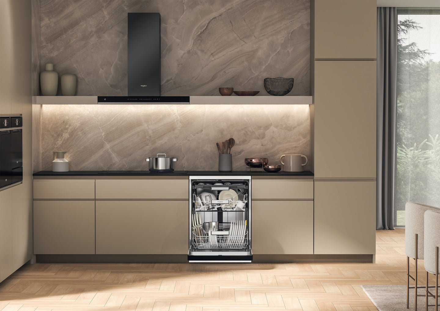 Whirlpool W7F HS51 Vrijstaand 15 couverts B