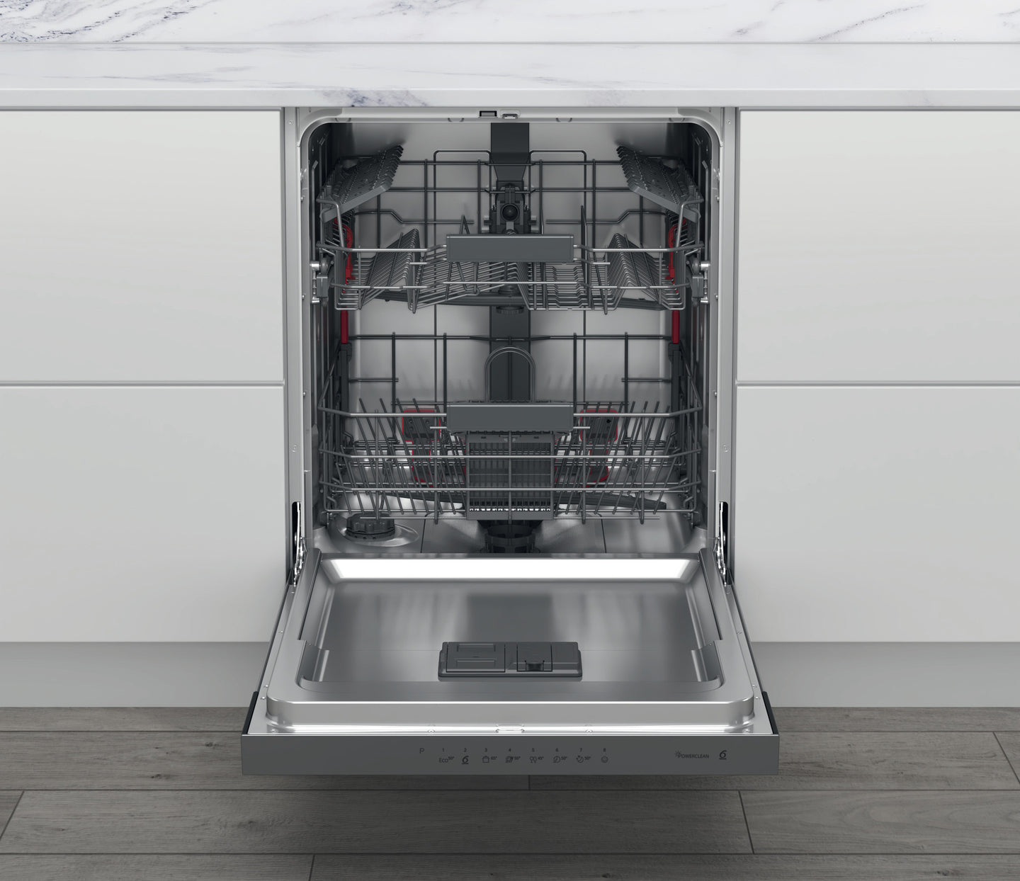 Whirlpool WBC 3C34 P X half geïntegreerde vaatwasser