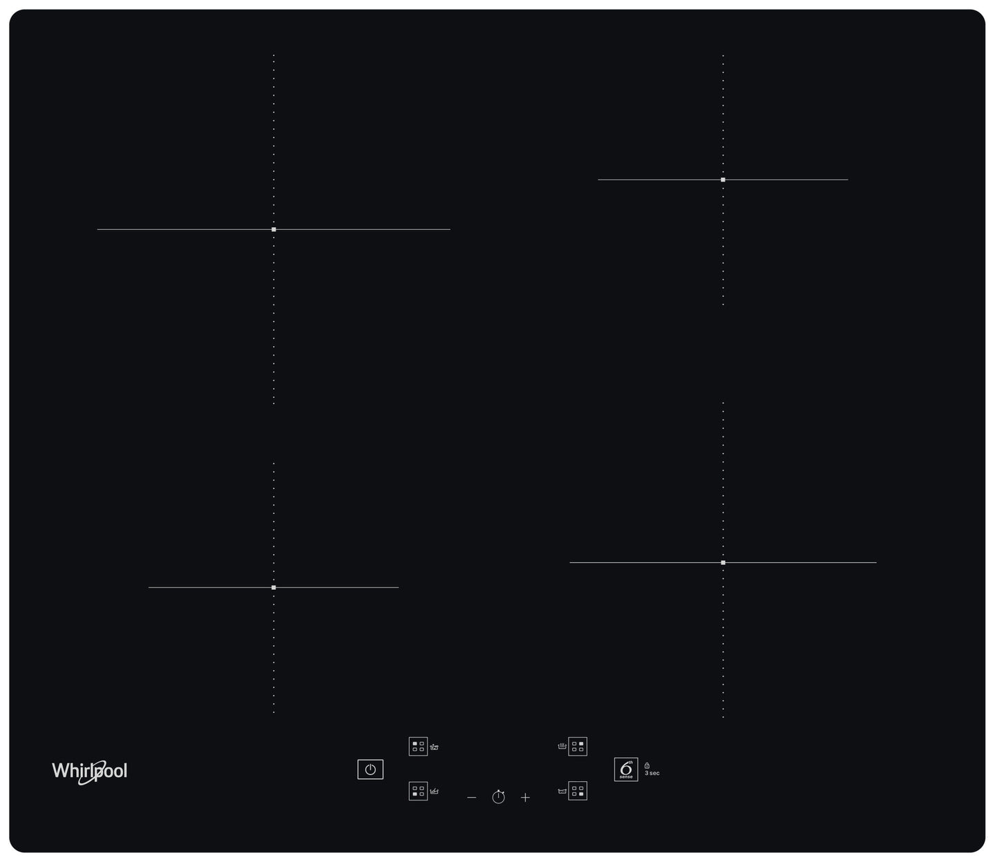 Whirlpool WS Q2160 NE Zwart Ingebouwd 59 cm Inductiekookplaat zones 4 zone(s)