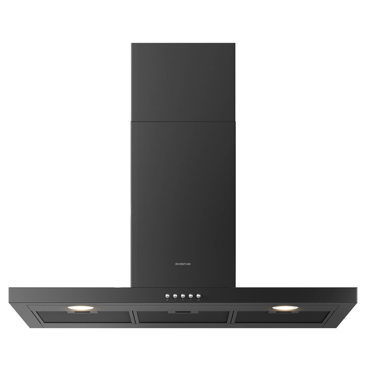 Inventum AKB9000ZWA afzuigkap 90 cm zwart vooraanzicht