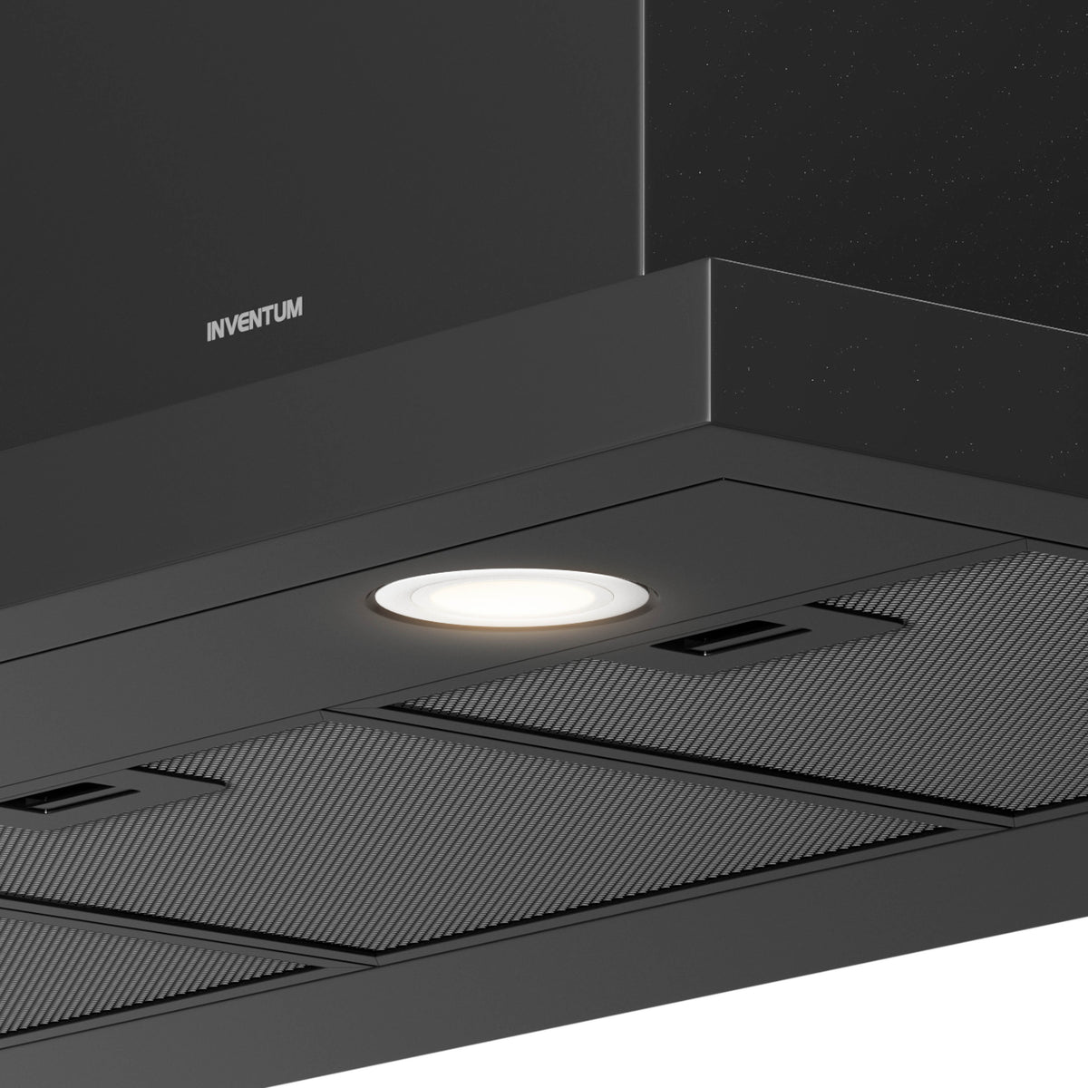 Inventum AKB9000ZWA afzuigkap detail verlichting en filters
