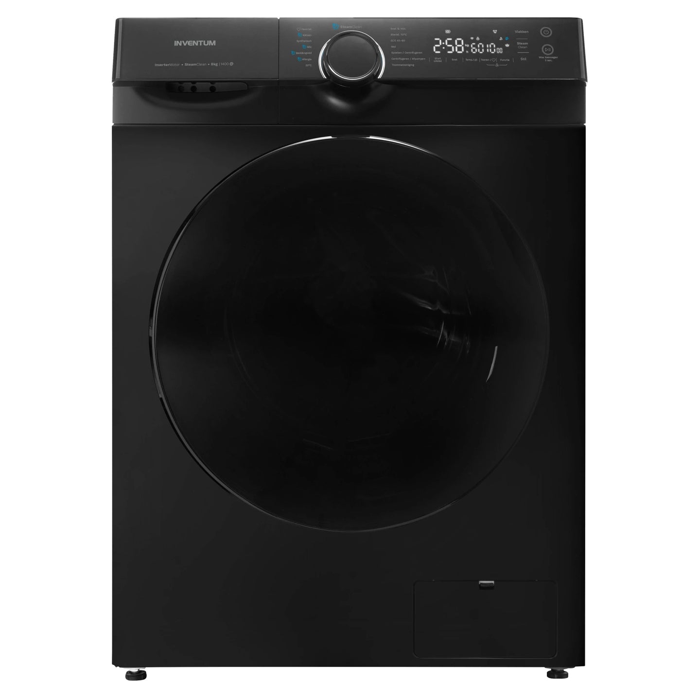 Inventum VWM8030B zwarte wasmachine 8 kg