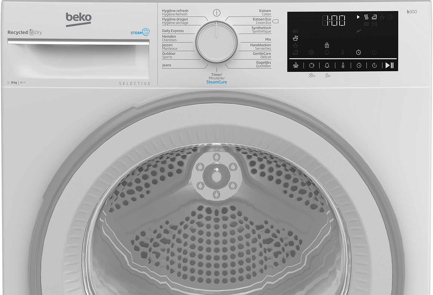 Beko B3T6823WS2 selective 8 kilo warmtepompdroger