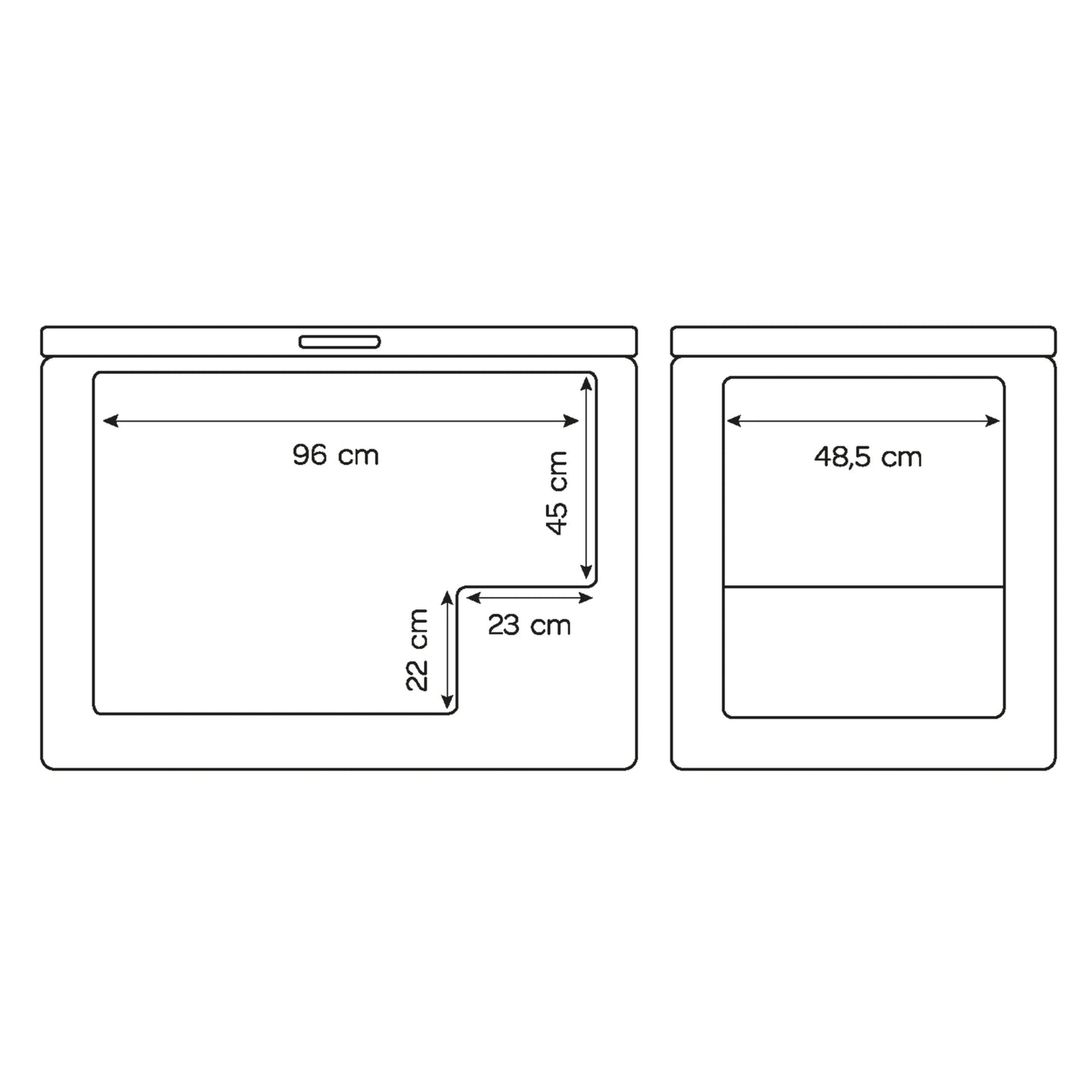 Inventum  VK1122W Vrieskist 112 cm breed
