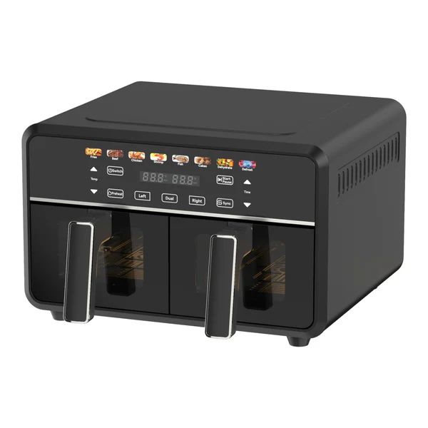 Wartmann WM-2511 AF dual airfryer schuin vooraanzicht