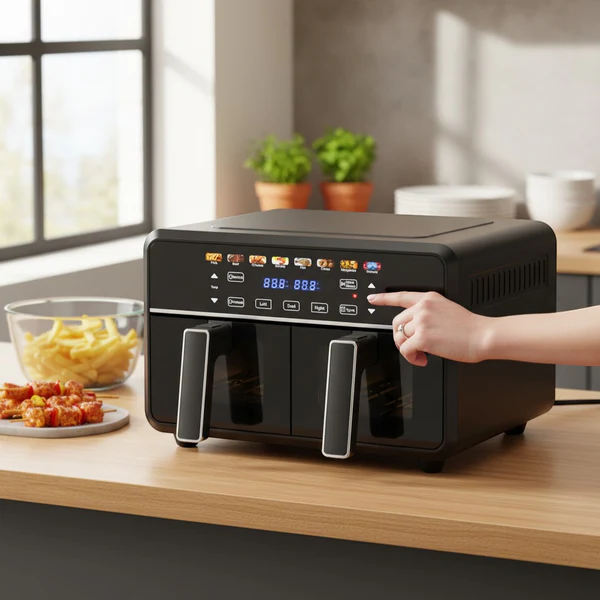 Wartmann WM-2511 AF dual airfryer in gebruik