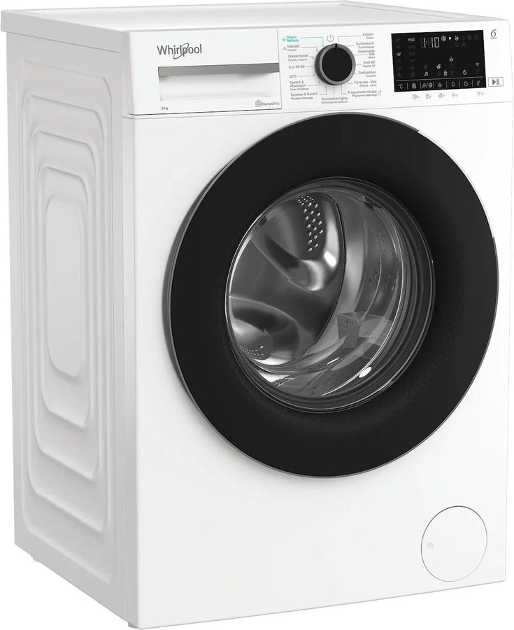Whirlpool WAM 97 WB BE wasmachine schuin vooraanzicht