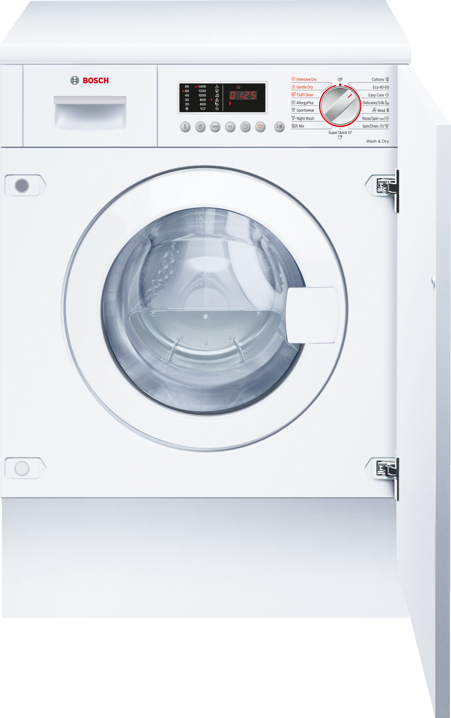 Bosch WKD28543EU inbouw was-droogcombinatie 7/4 kg