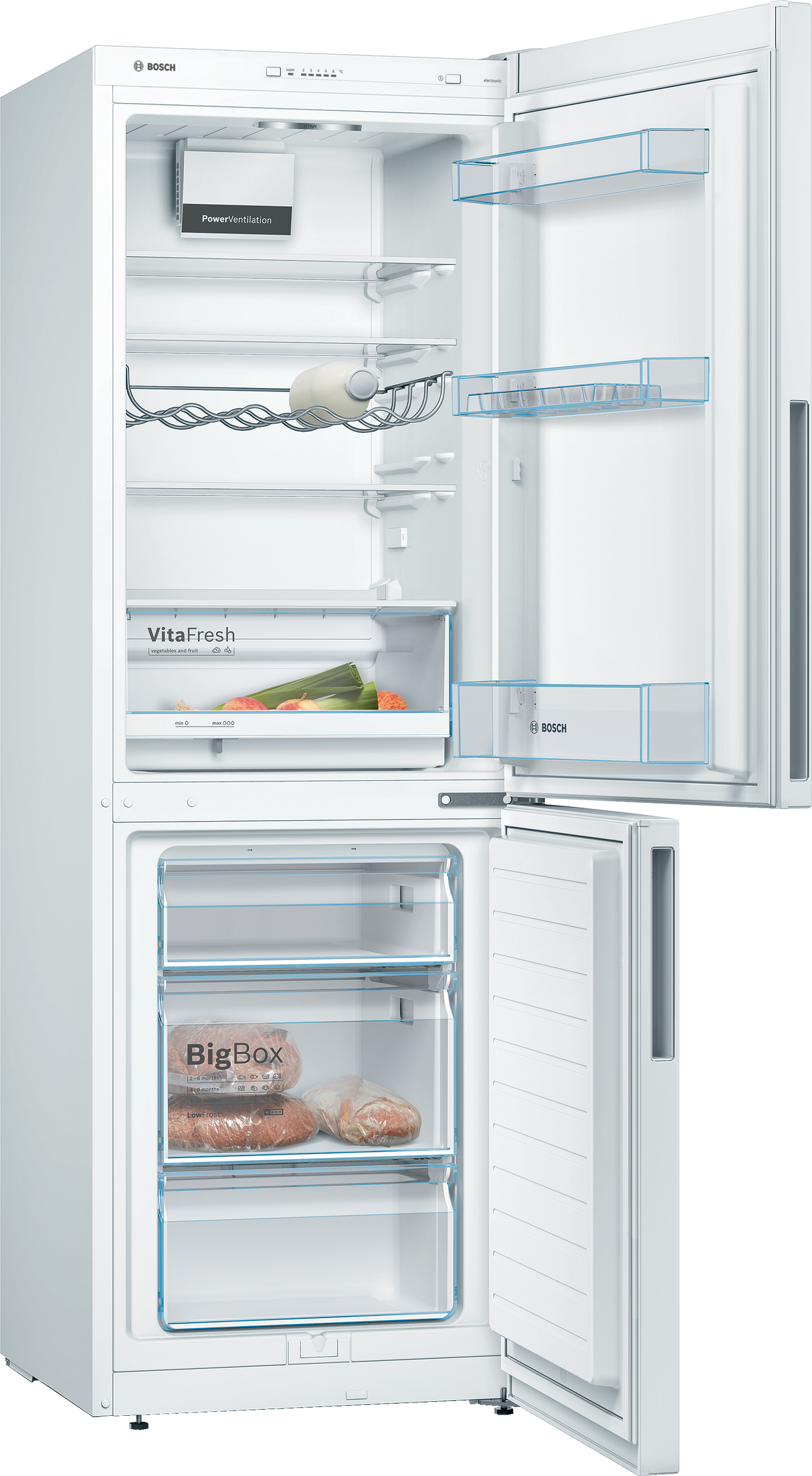 Bosch Serie 4 KGV33VWEAS koel-vriescombinatie Vrijstaand 289 l E Wit