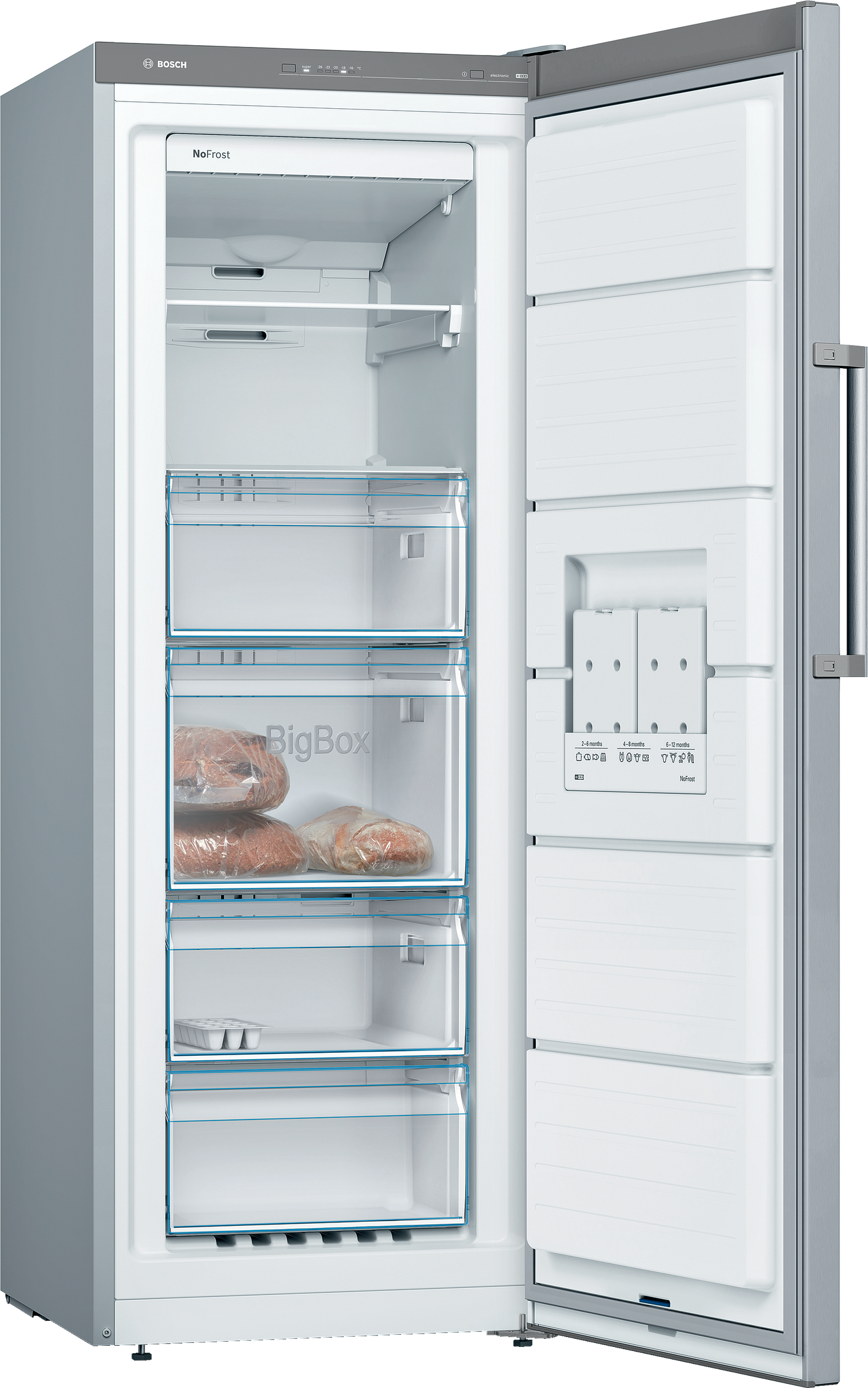 Bosch Serie 4 GSN29VLEP diepvriezer Vrieskast Vrijstaand 200 l E Roestvrijstaal