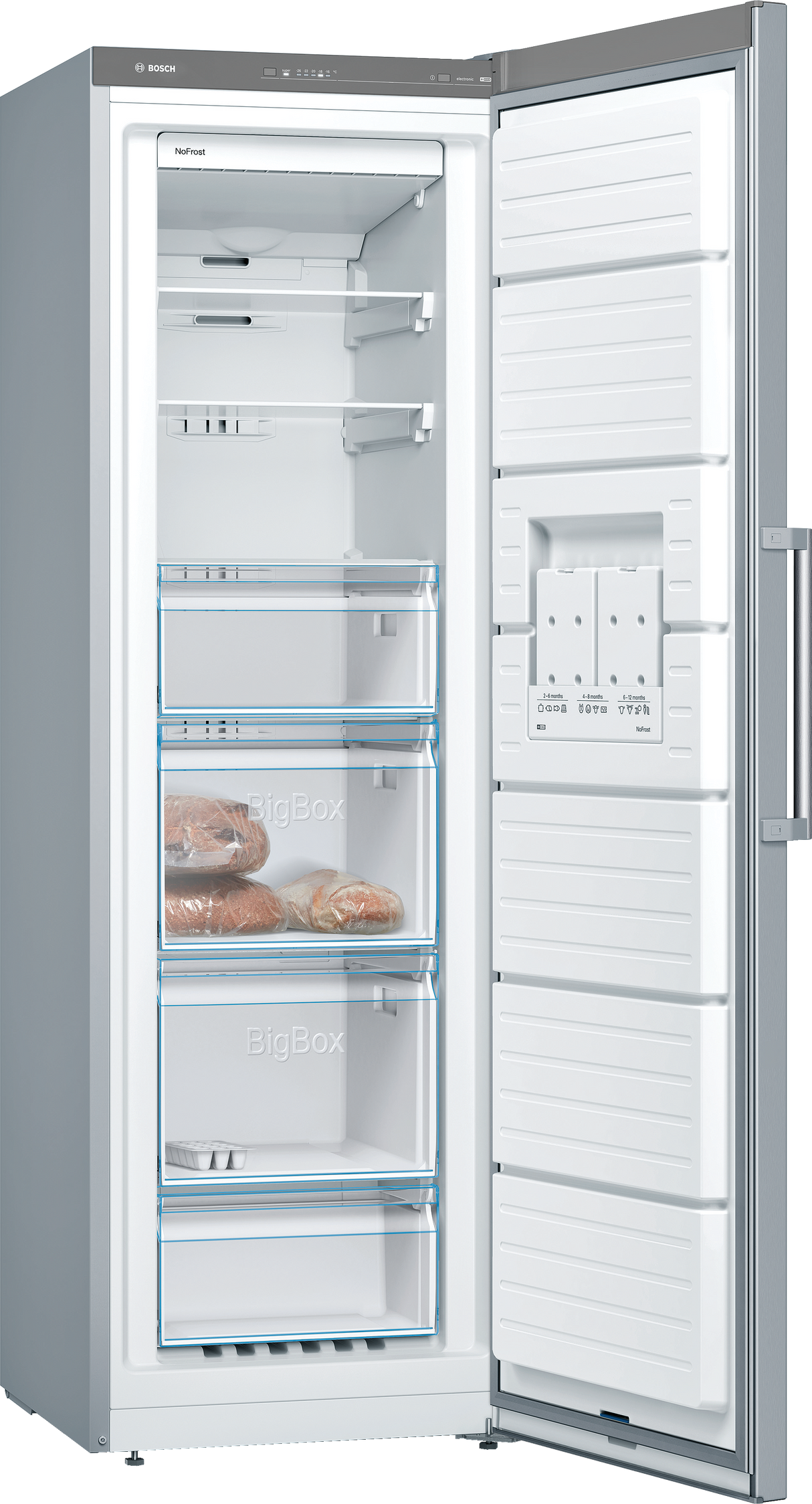 Bosch Serie 4 GSN36VLEP diepvriezer Vrieskast Vrijstaand 242 l E Roestvrijstaal