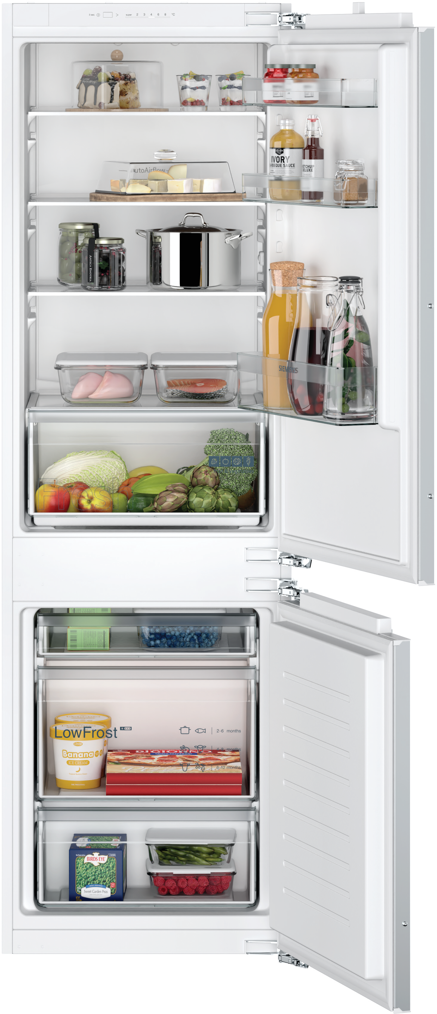 Siemens iQ100 KI86VNFE0 koel-vriescombinatie Ingebouwd 267 l E Wit