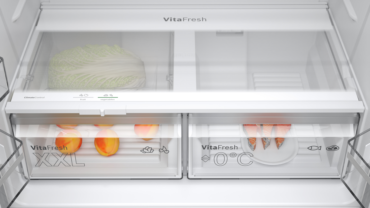 Bosch Serie 4 KFN96VPEA amerikaanse koelkast Vrijstaand 605 l E Roestvrijstaal