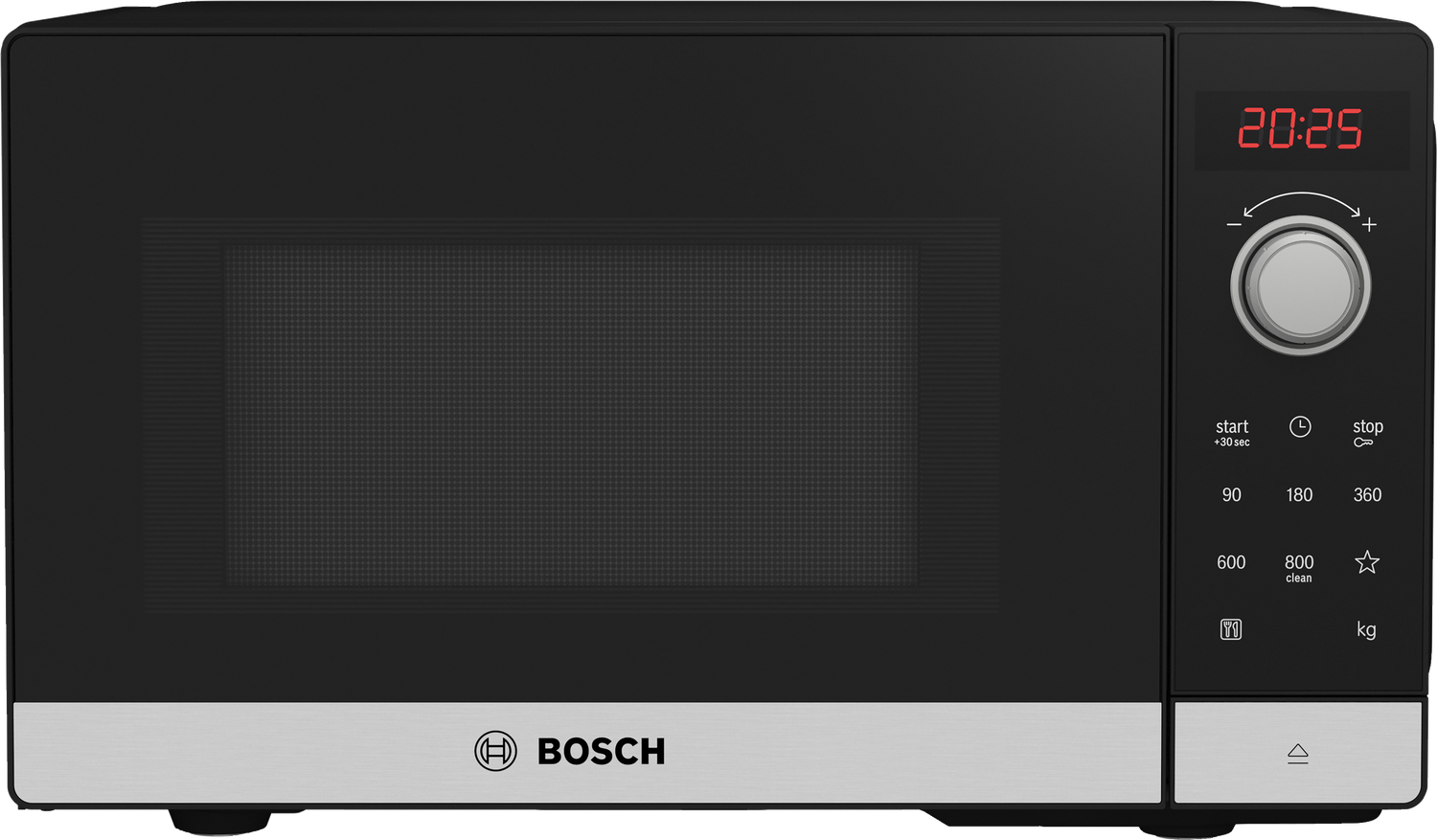 Bosch Serie 2 FFL023MS2 magnetron Aanrecht Solo-magnetron 20 l 800 W Zwart, Roestvrijstaal