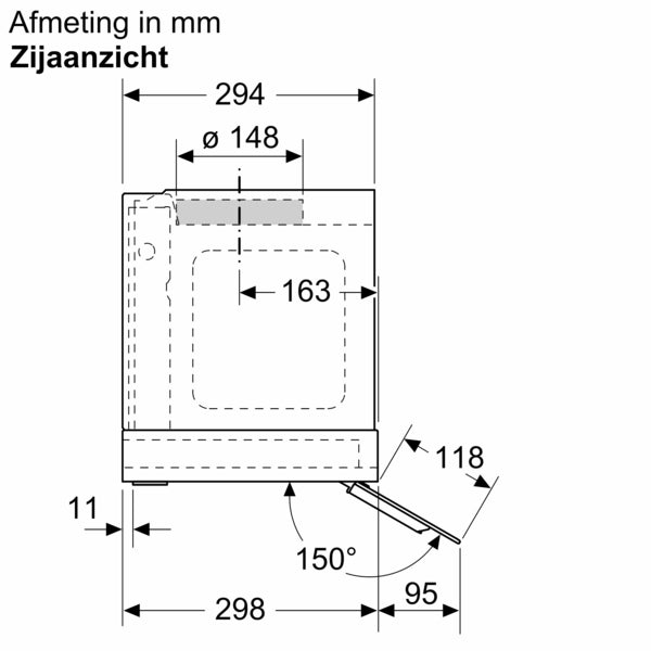 Siemens iQ500 LJ97BAM60 afzuigkap Inbouw Zwart 459 m³/uur B