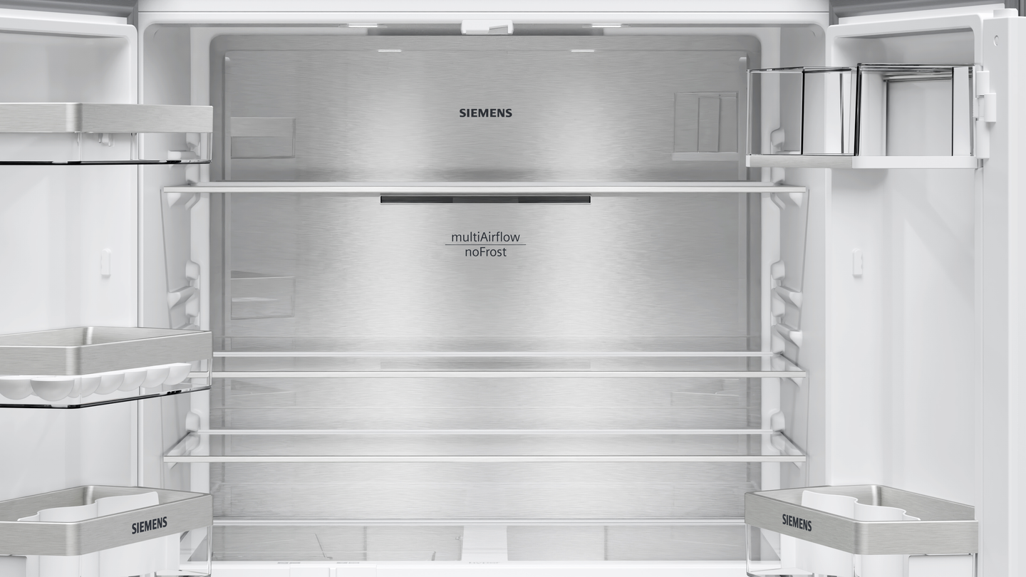 Siemens iQ500 KF96NAXEA amerikaanse koelkast Vrijstaand 605 l E Zwart, Roestvrijstaal