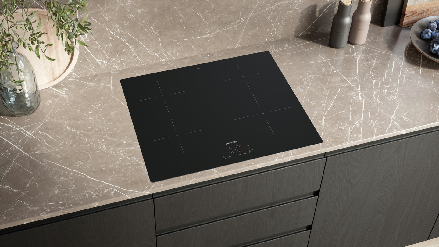 Siemens iQ100 EU611BEB5D kookplaat Zwart Ingebouwd 60 cm Inductiekookplaat zones 4 zone(s)