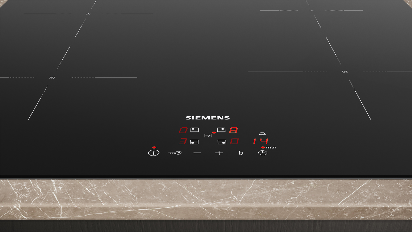 Siemens iQ100 EU611BEB5D kookplaat Zwart Ingebouwd 60 cm Inductiekookplaat zones 4 zone(s)
