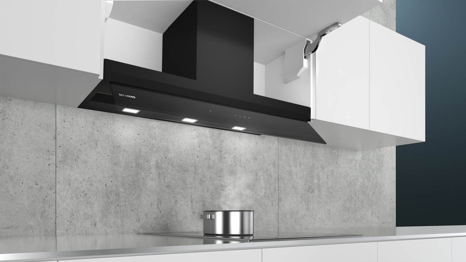 Siemens iQ500 LJ97BAM60 afzuigkap Inbouw Zwart 459 m³/uur B