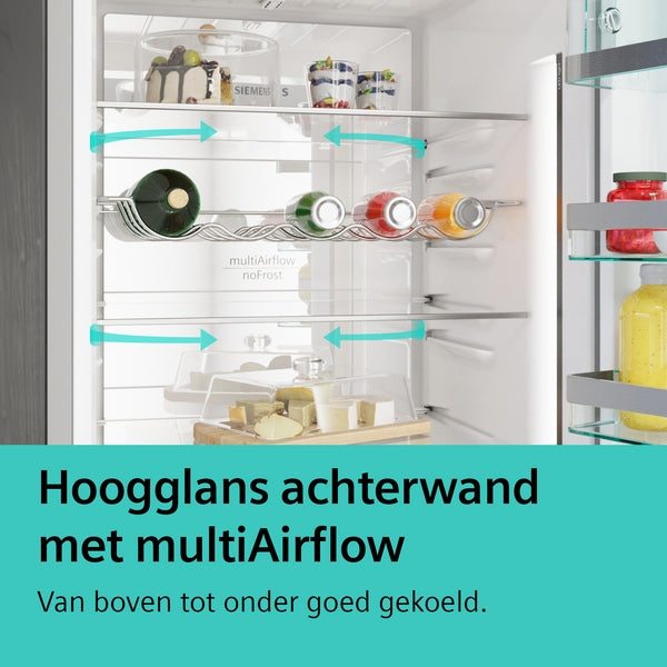 Siemens iQ300 KG49NXXDF koel-vriescombinatie Zwart
