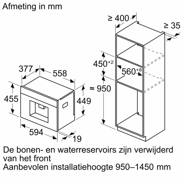 Siemens CT718L1B0 inbouw koffieautomaat