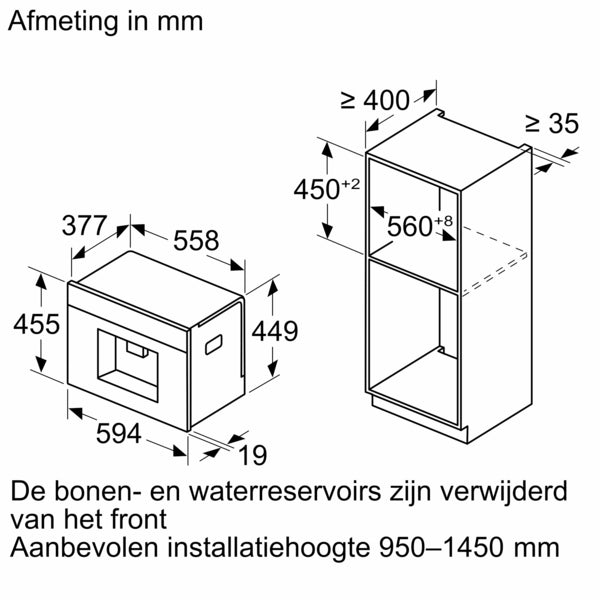 Siemens CT718L1B0 inbouw koffieautomaat