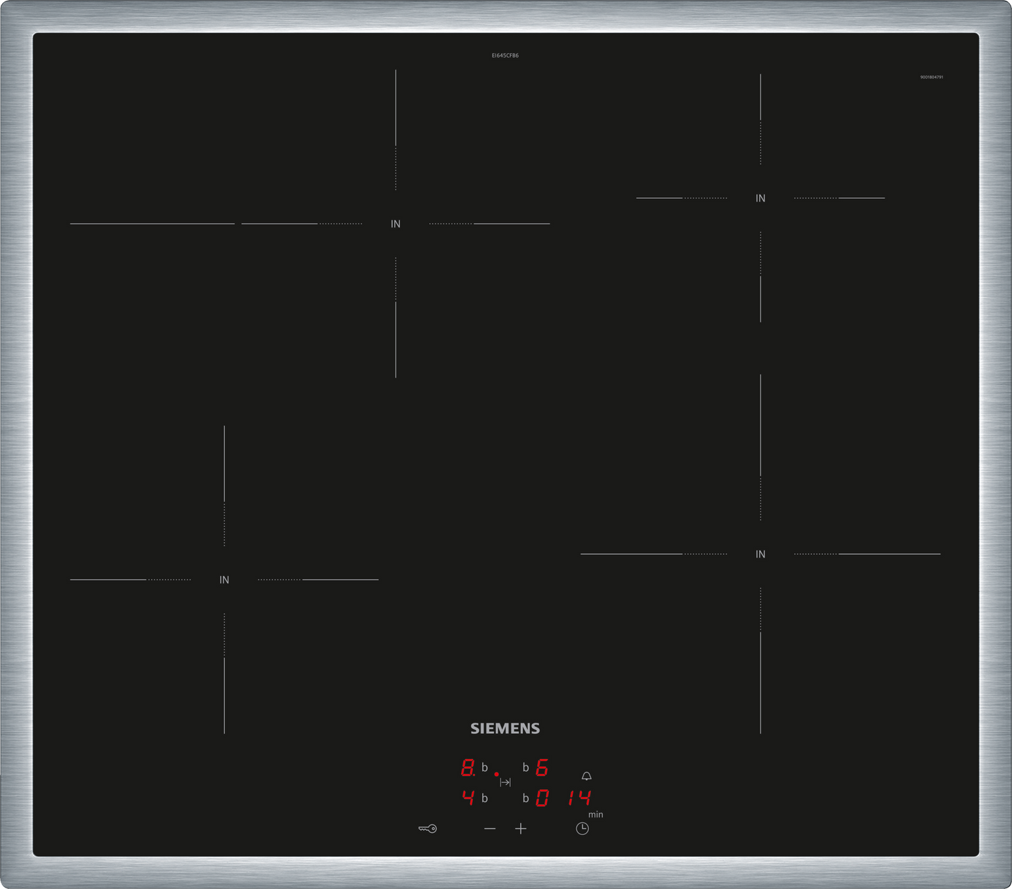 Siemens iQ300 Zwart Ingebouwd 60 cm Inductiekookplaat zones 4 zone(s)