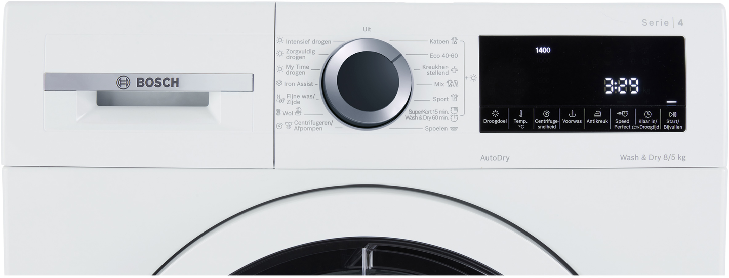 Bosch WNA13400NL was-droogcombinatie 8/5 kg