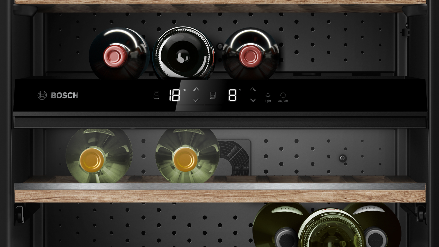 Bosch Serie 6 KWK16ABGB wijnkoeler Compressorwijnkoeler Vrijstaand Zwart 44 fles(sen)