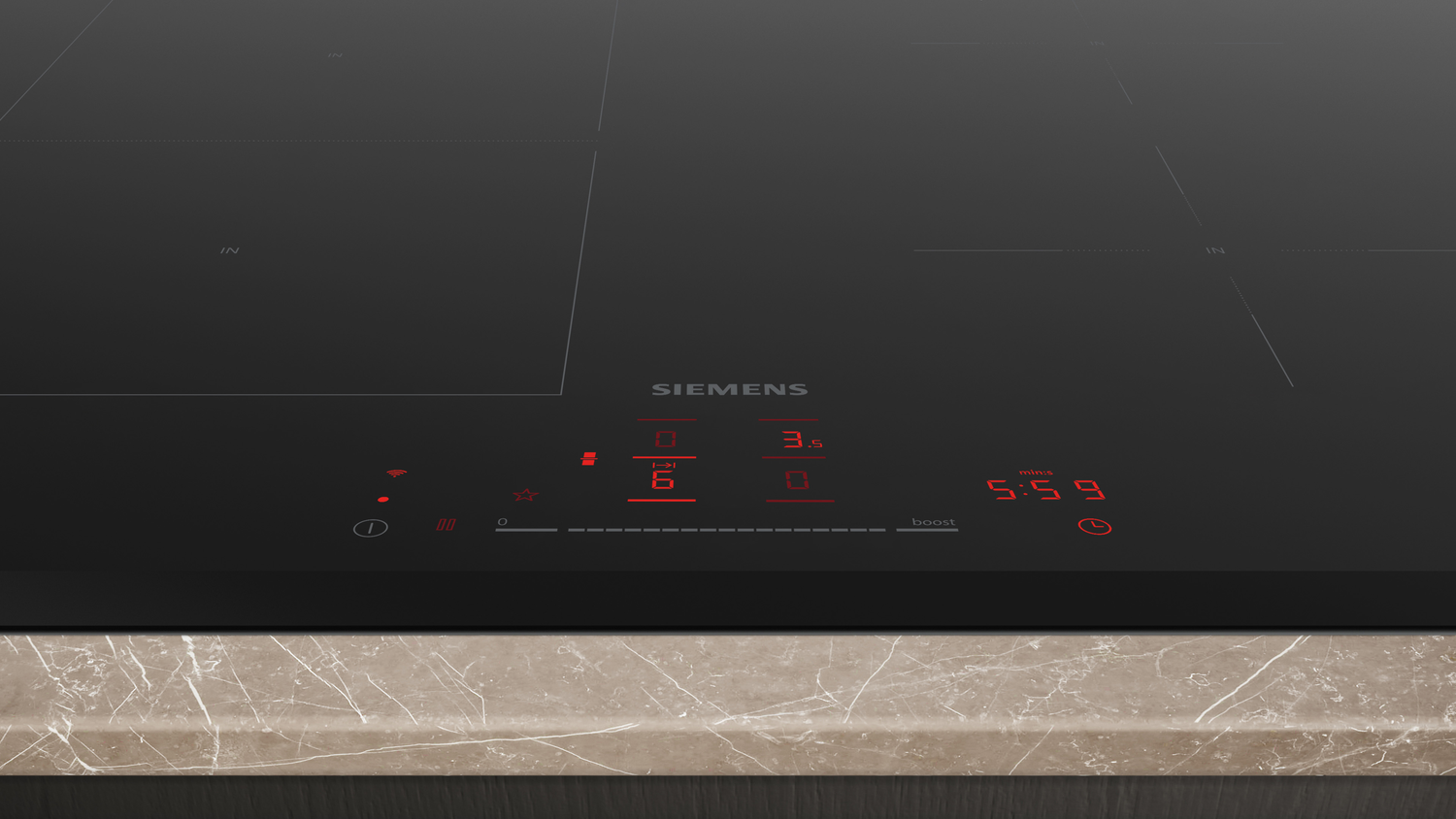 Siemens iQ500 ED751HSB1E kookplaat Zwart Ingebouwd 70 cm Inductiekookplaat zones 4 zone(s)