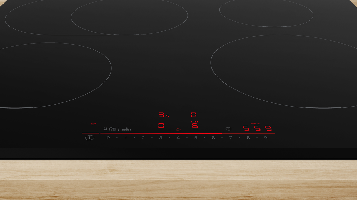 Bosch Serie 6 PIF631HB1E kookplaat Zwart Ingebouwd 60 cm Inductiekookplaat zones 4 zone(s)