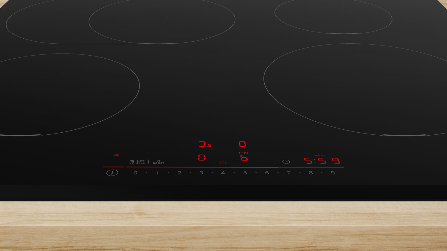 Bosch Serie 6 PIF631HB1E kookplaat Zwart Ingebouwd 60 cm Inductiekookplaat zones 4 zone(s)