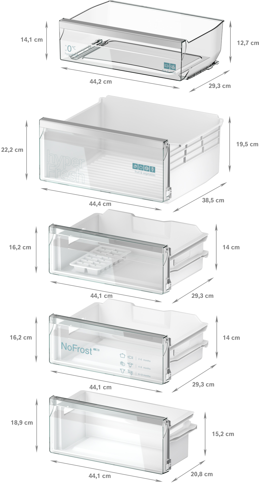 Siemens KI96NVFD0 inbouw koel-vriescombinatie 290 liter