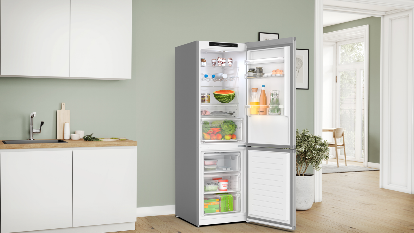 Bosch KGN362LBF koel-vriescombinatie B