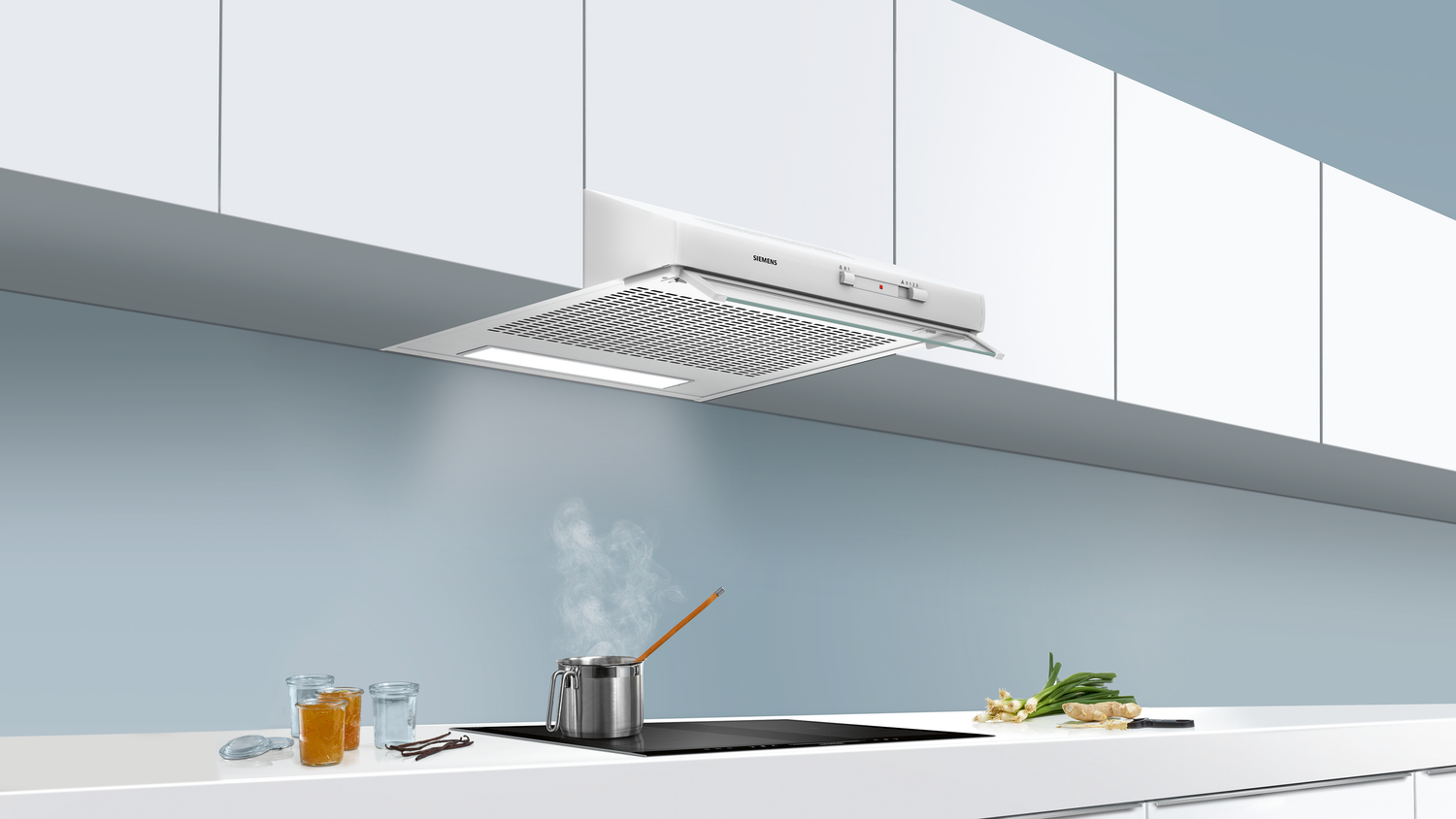 Siemens iQ100 LU62LFA21 afzuigkap Onderbouw Wit 250 m³/uur D