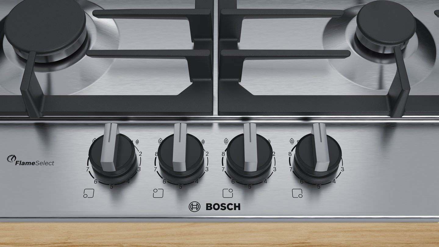 Bosch PCP6A5B90N gaskookplaat 60 cm RVS