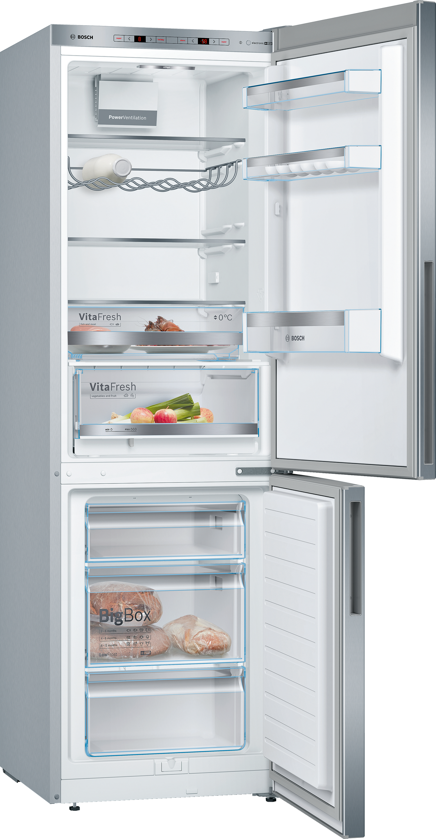 Bosch KGE36ALCA koel-vriescombinatie Vrijstaand 308 l C Roestvrijstaal