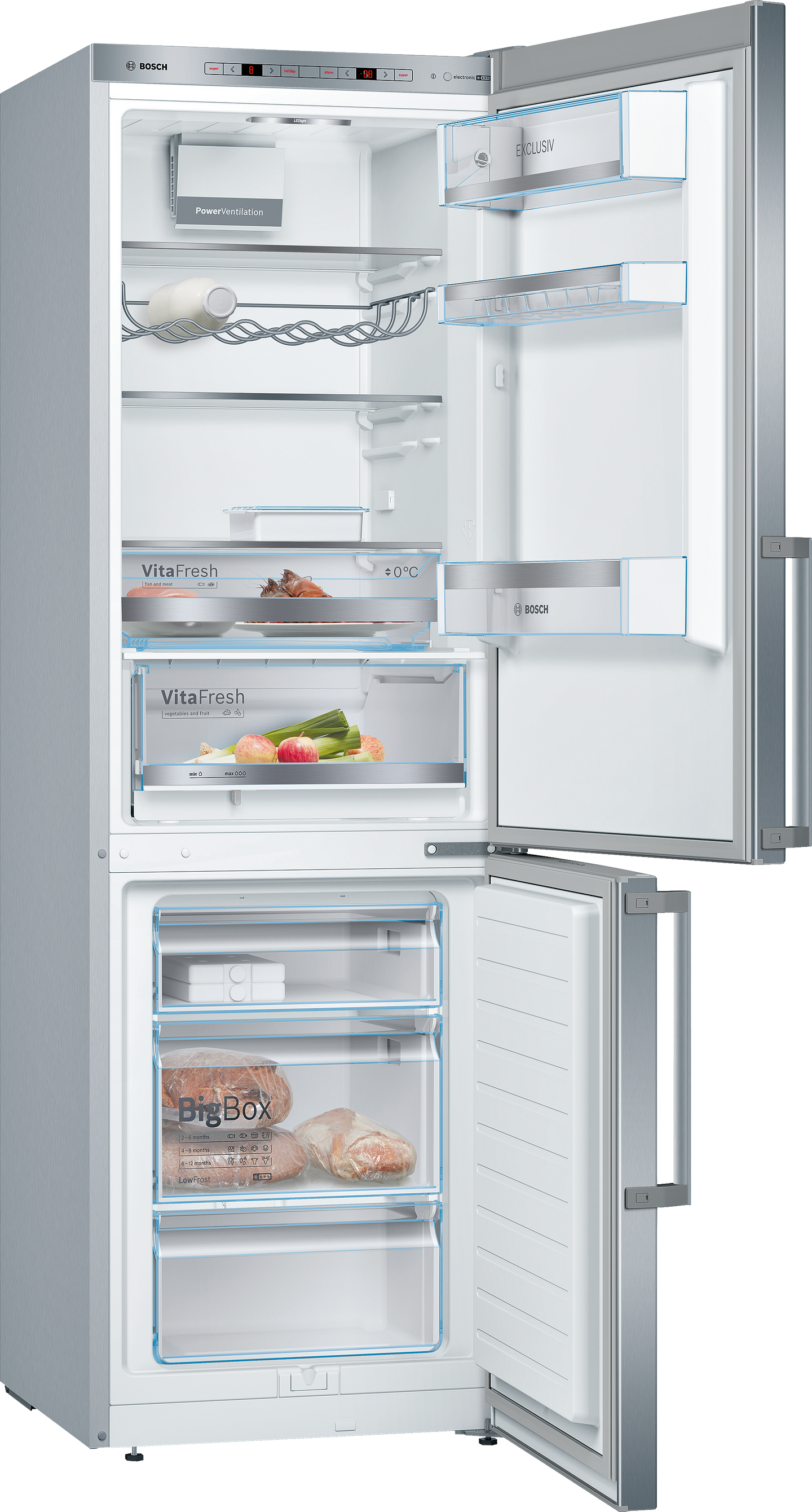 Bosch KGE36EICP koel-vriescombinatie 308 liter