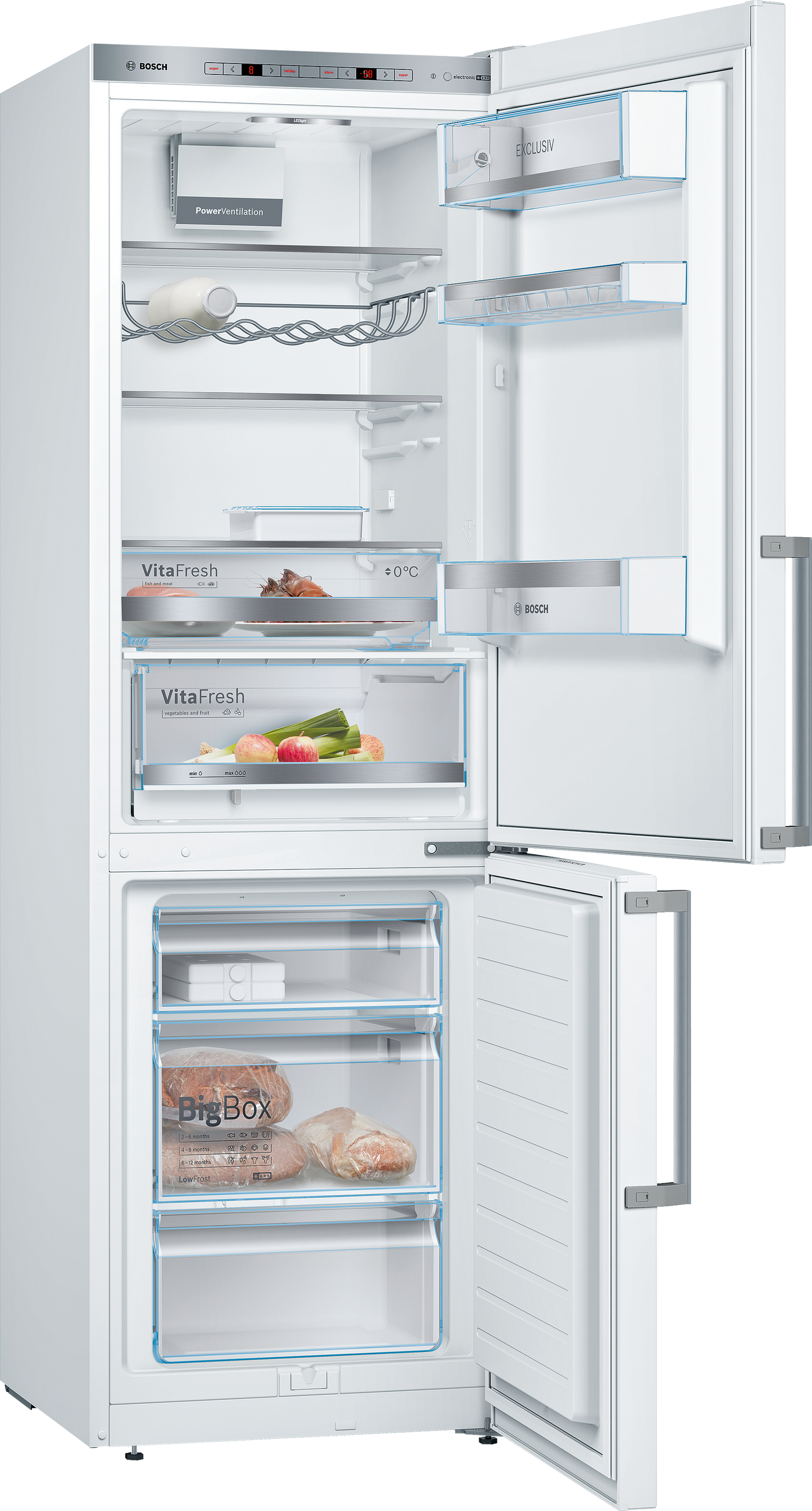 Bosch KGE36EWCP koel-vriescombinatie 308 liter