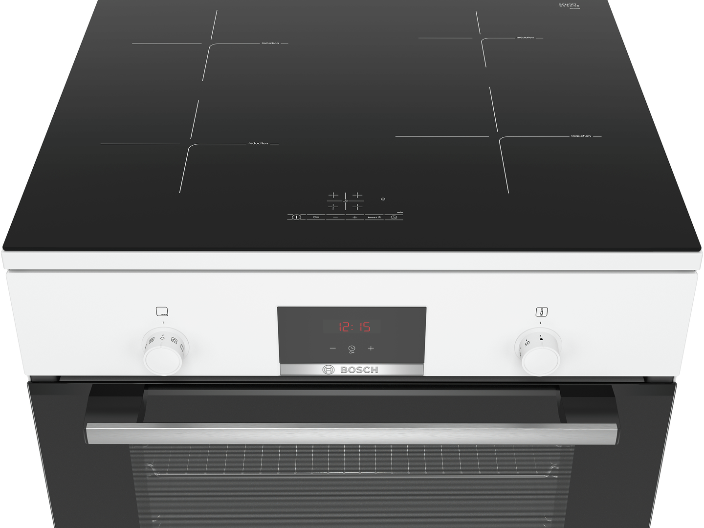 Bosch HLR390020 inductiefornuis 60 cm wit