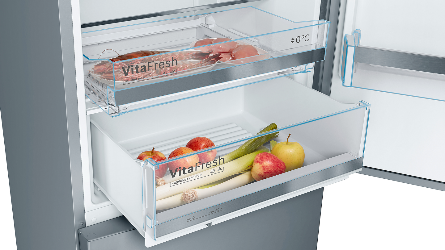 Bosch KGE49EICP koel-vriescombinatie 419 liter