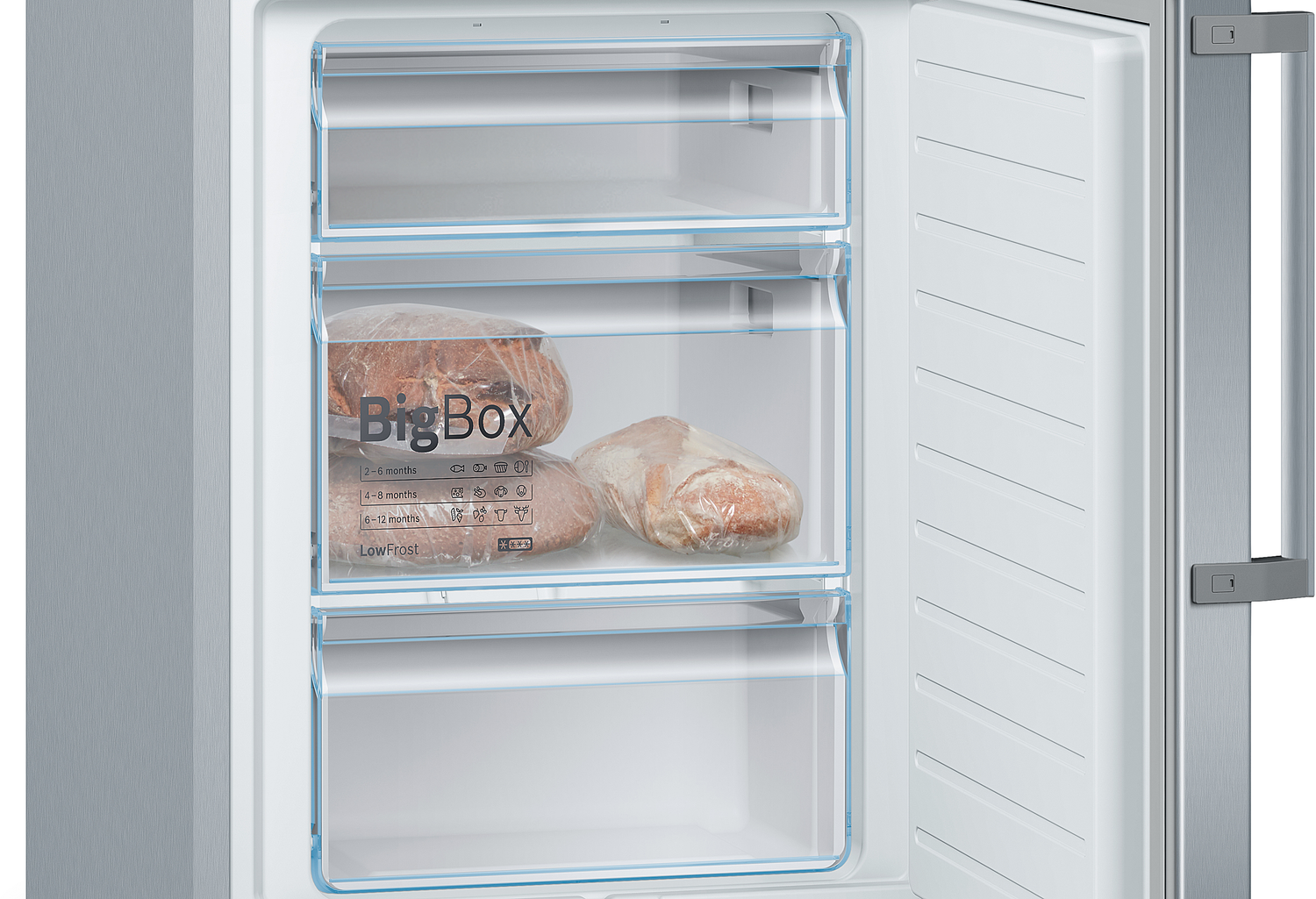 Bosch Serie 6 KGE398IBP koel-vriescombinatie Vrijstaand 343 l B Roestvrijstaal