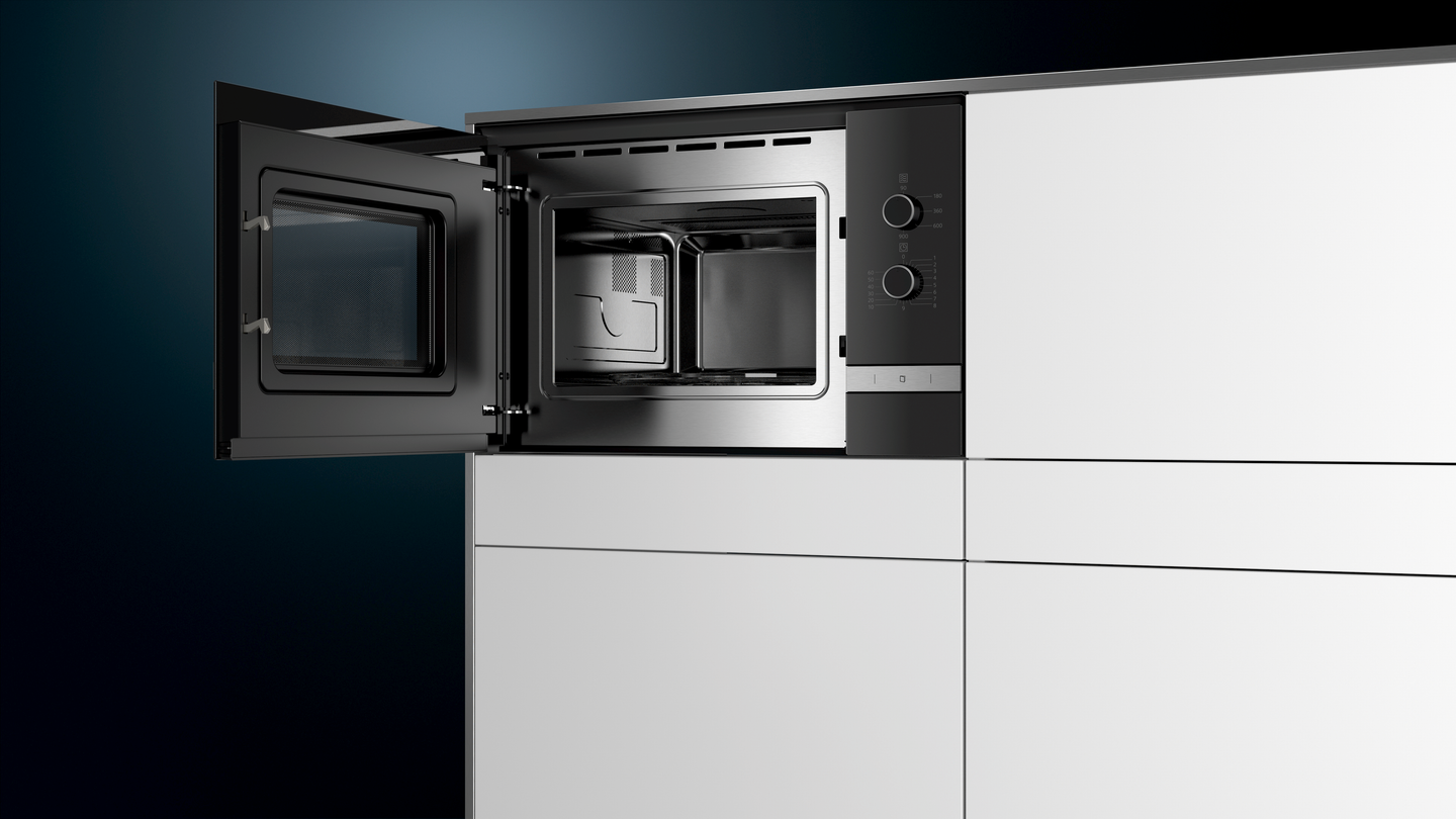 Siemens iQ300 BF550LMR0 magnetron Ingebouwd Solo-magnetron 25 l 900 W Zwart, Roestvrijstaal