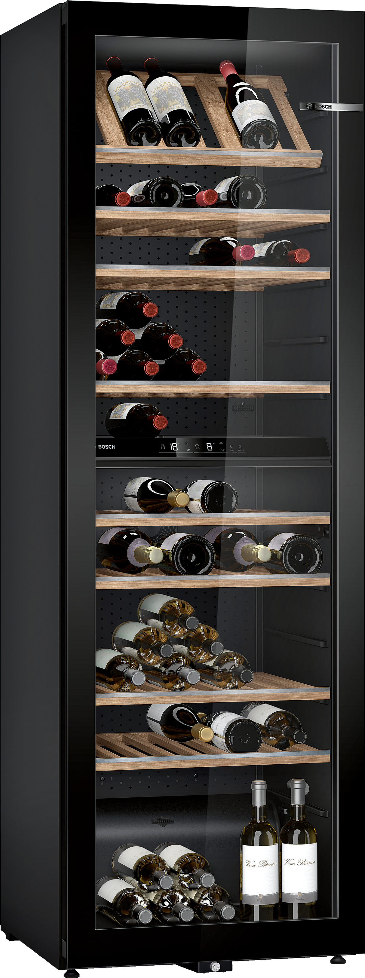 Bosch Serie 6 KWK36ABGA wijnkoeler Compressorwijnkoeler Vrijstaand Zwart 199 fles(sen)