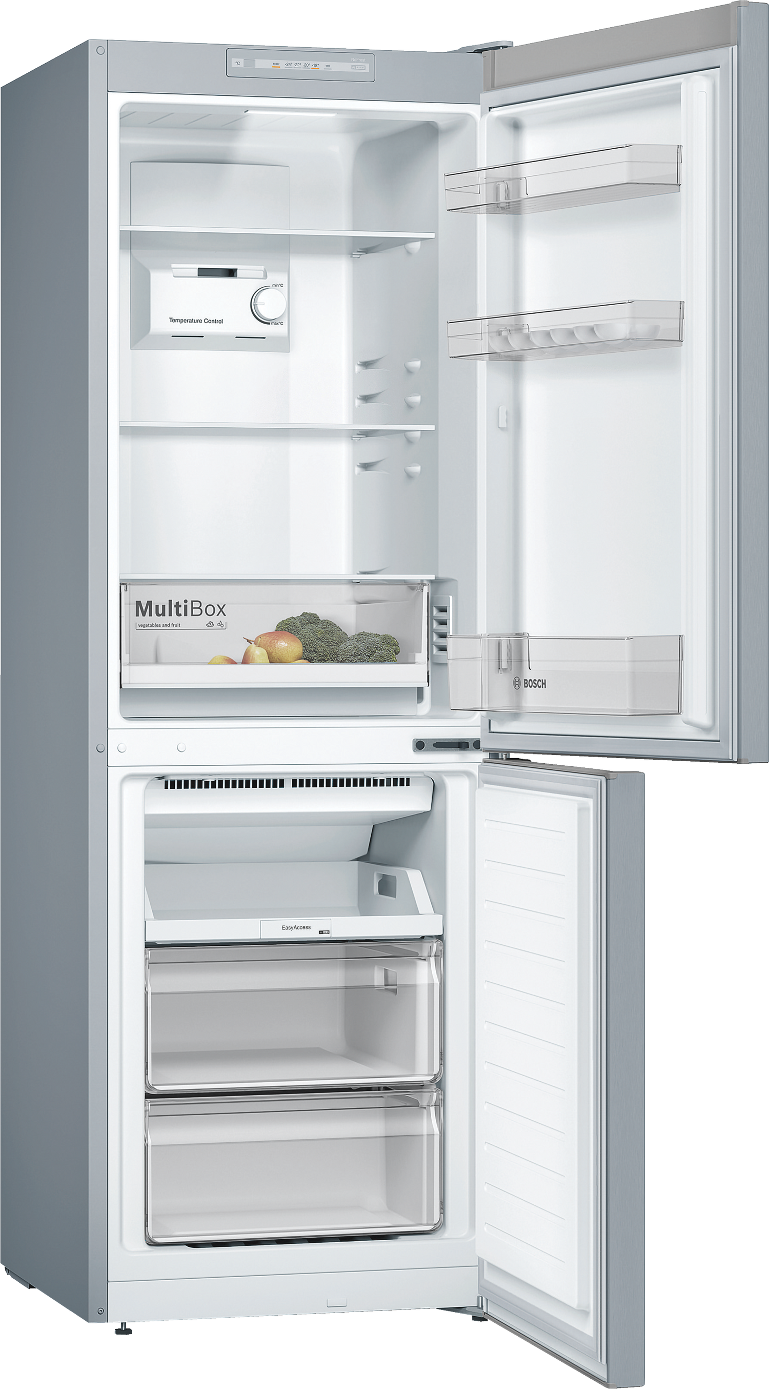 Bosch Serie 2 KGN33NLEB koel-vriescombinatie Vrijstaand 282 l E Roestvrijstaal