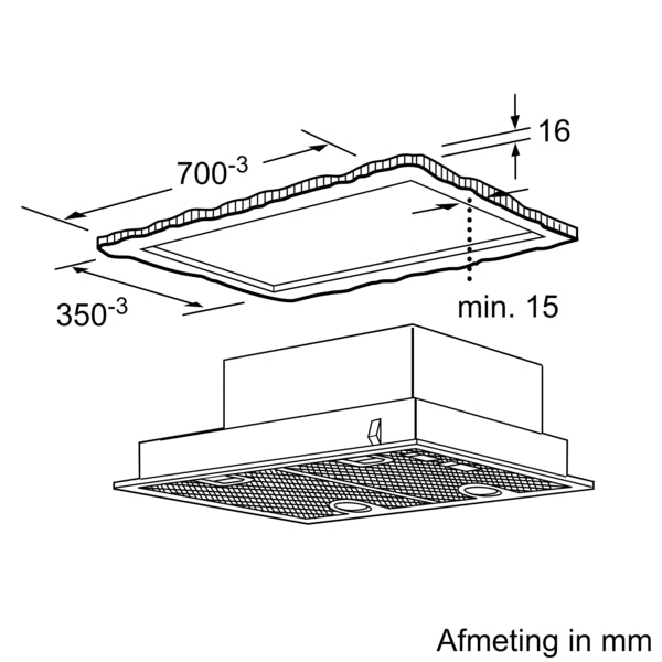 Siemens LB75565 inbouw afzuigkap 73 cm