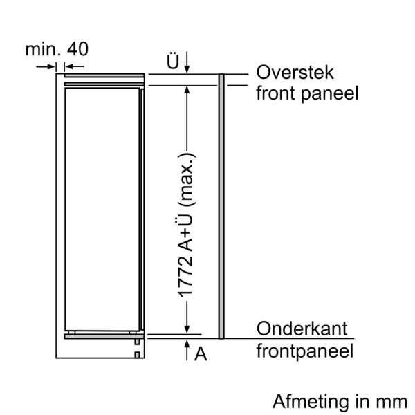 Siemens KI81RNSE0 inbouw koelkast 310 liter